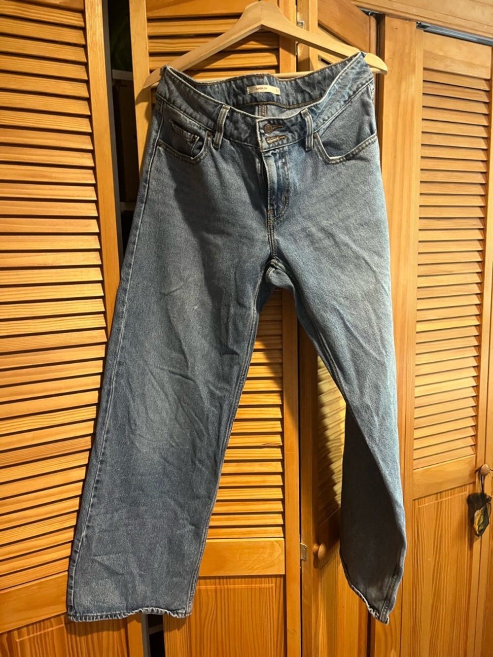 Levi's Straight Leg Superlow Jeans in Medium Blue Wash